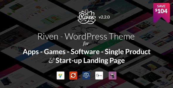 Riven - WordPress Theme for App, Game, Single Product Landing Page