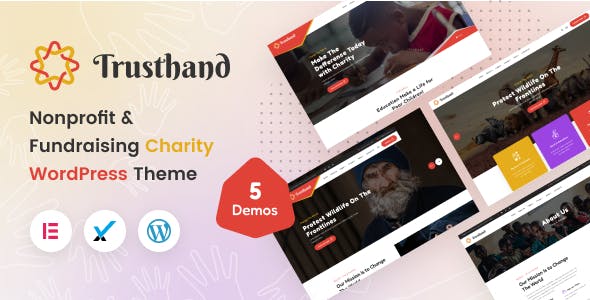 Trusthand - Charity WordPress  Theme + RTL